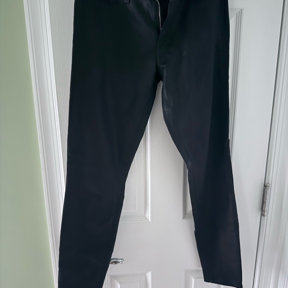 PAIGE Black Leather Trousers